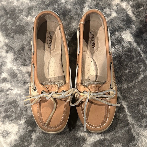 Sperry Women's Brown Loafers with Cream Accents - Picture 1 of 3